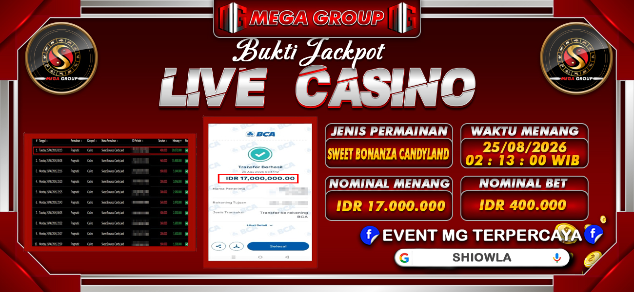 Bukti JP situs Shiowla hari Selasa, 25 Agustus 2026