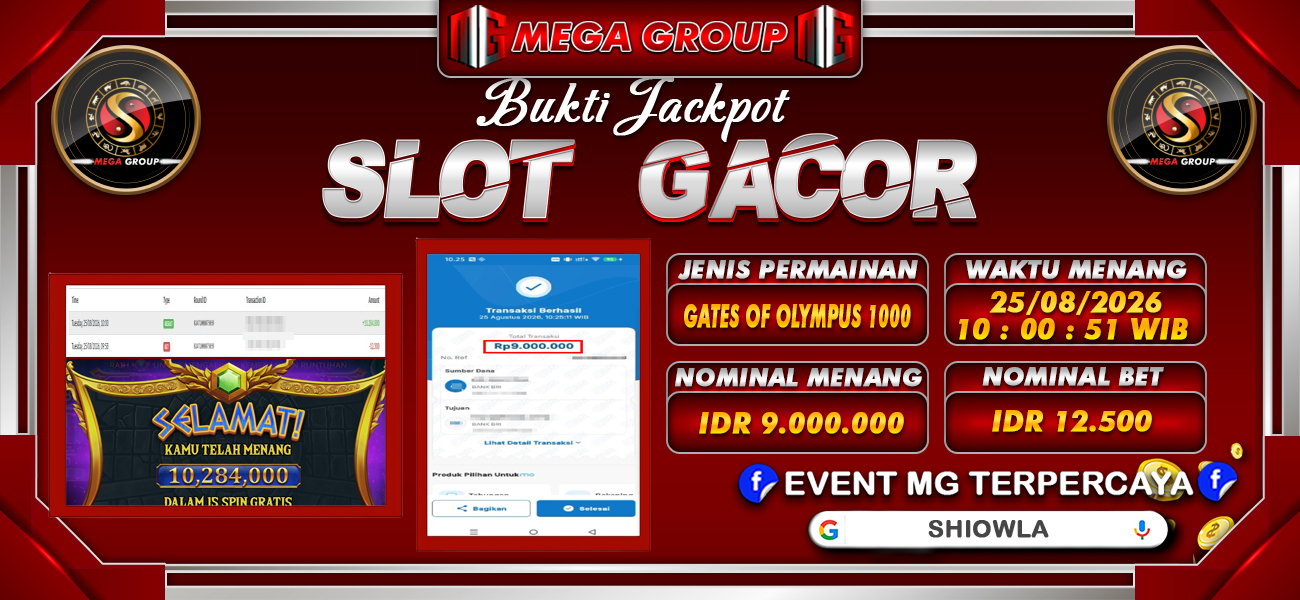 Bukti JP situs Shiowla hari Selasa, 25 Agustus 2026